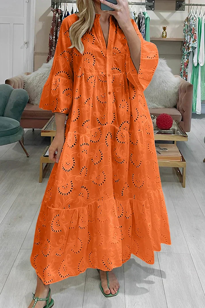 Chic Embroidered Lace Robe