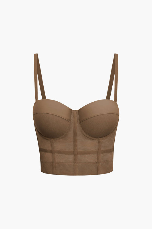 Élégant Bustier en Maille avec Armatures