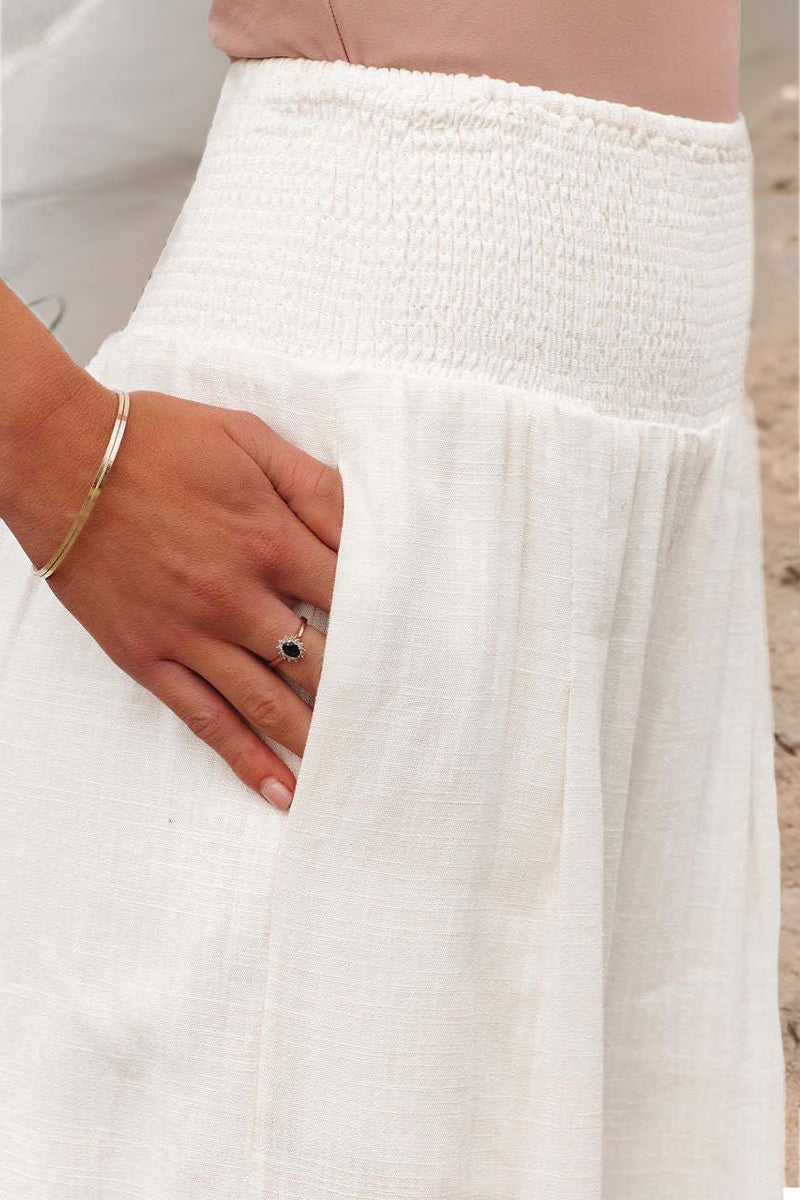 Élégant Pantalon Palazzo Élastique pour Femme