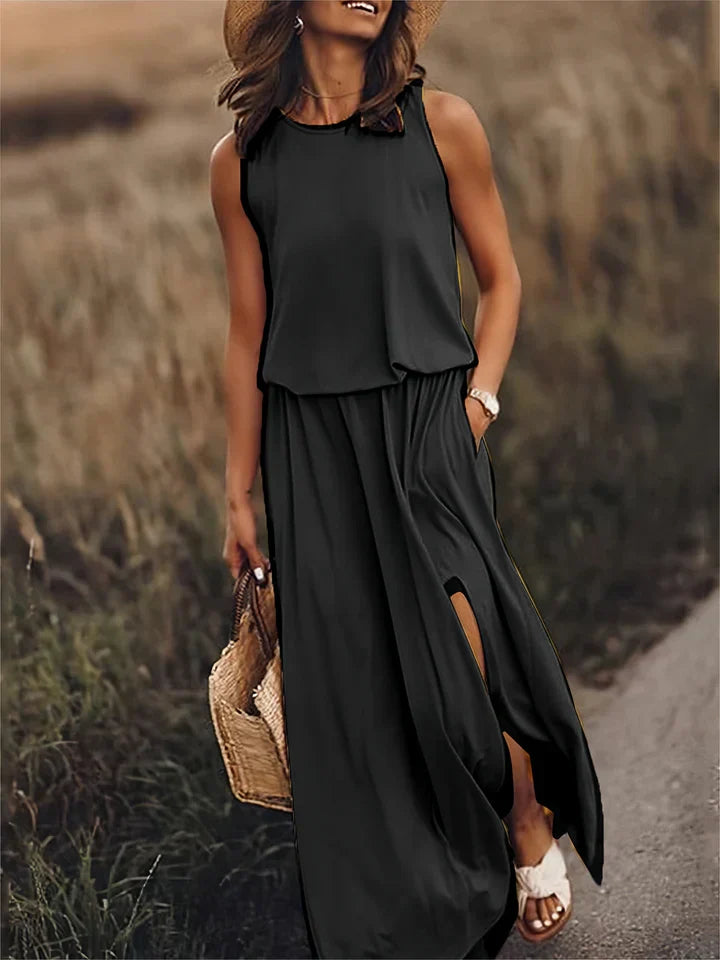 Robe Maxi Unie Femme