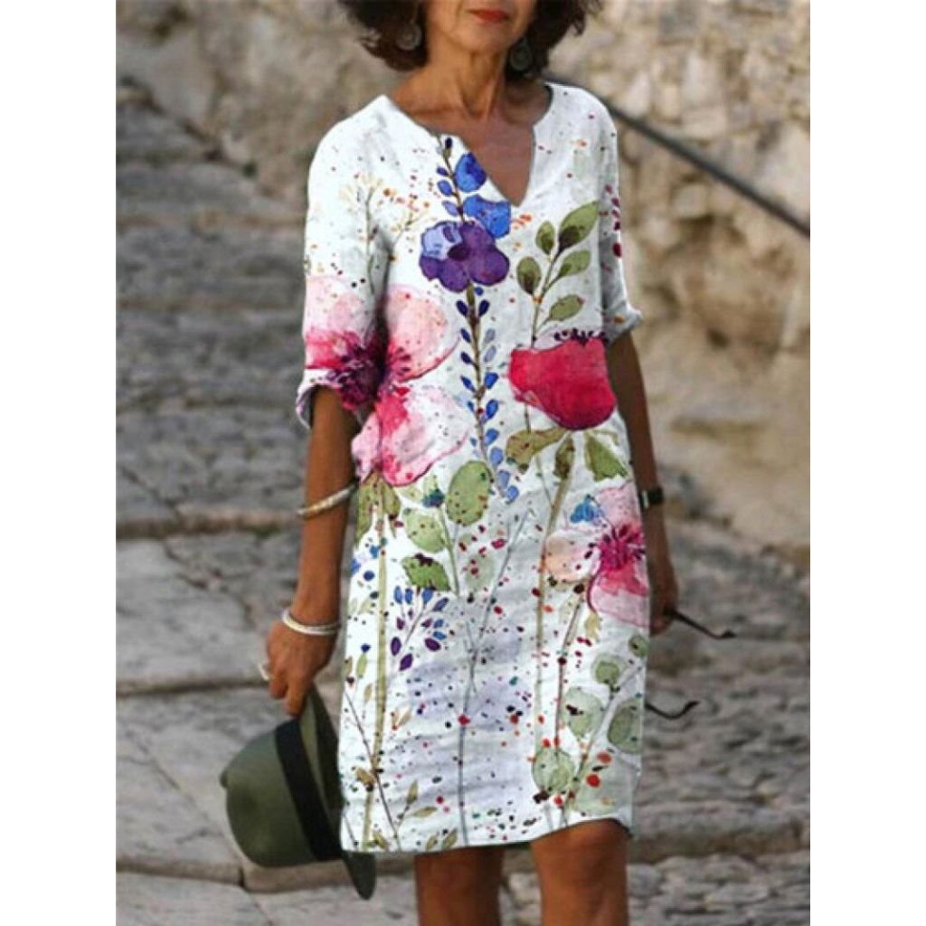 Charmante Robe à Motif Floral