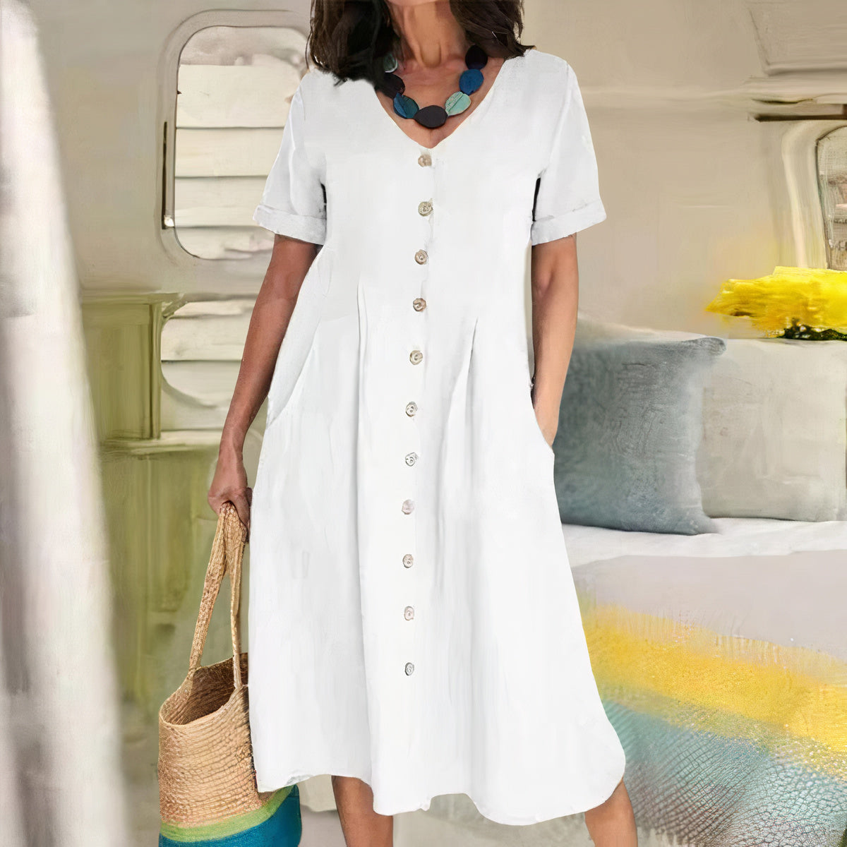 Coton Ester Midi Robe