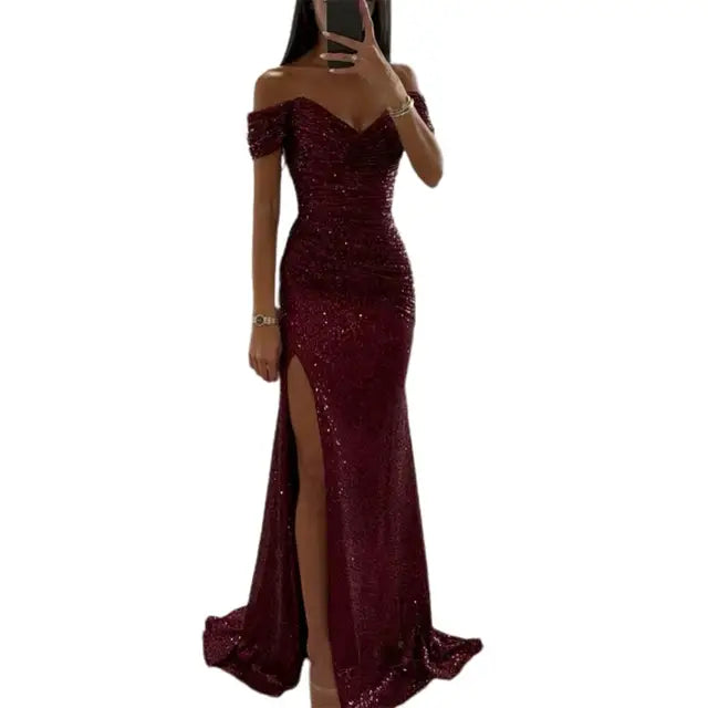 Robe de Soirée Chic avec Décolleté en V