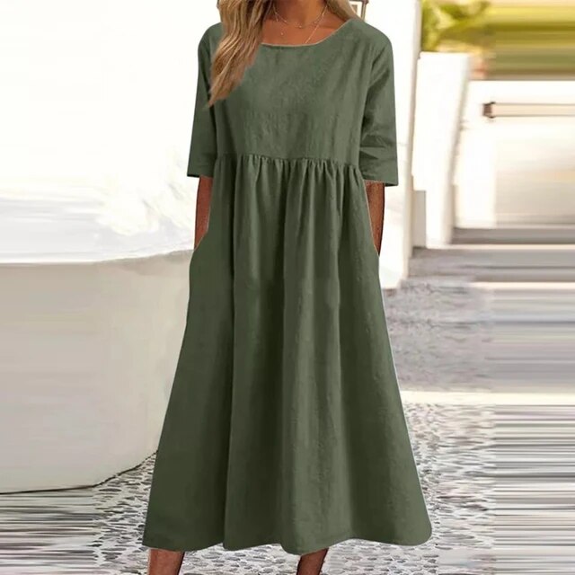 Odira - Robe en Coton Élégante