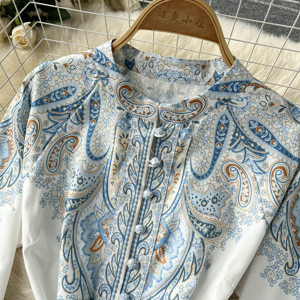 Robe A-Line à Imprimé Floral avec Ceinture