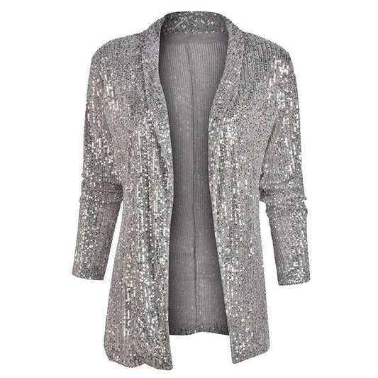 Blazer Gilet Orné de Sequins