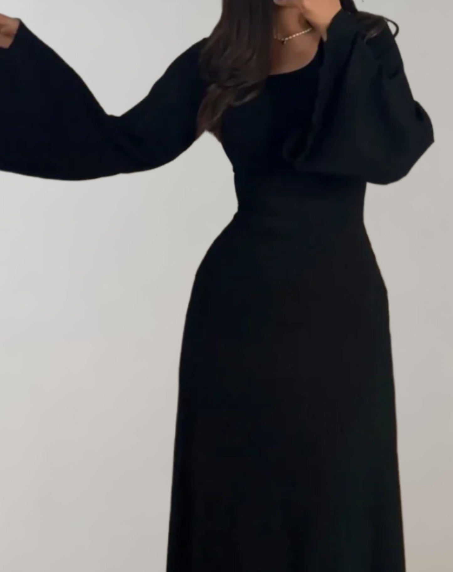 Robe Bodycon Femme Col Rond à Manches Longues | Noemie