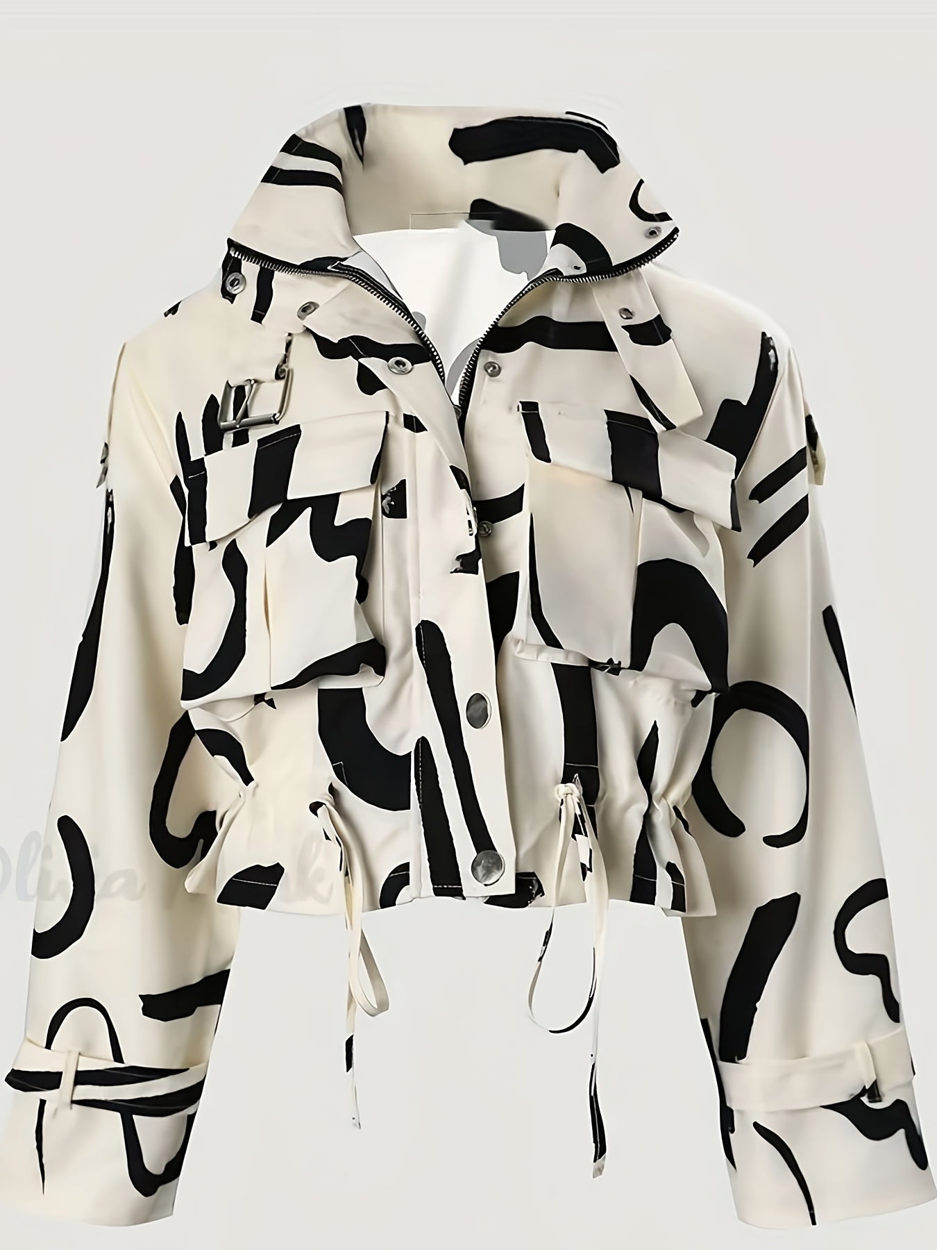 Veste Femme Élégante avec Col Montant