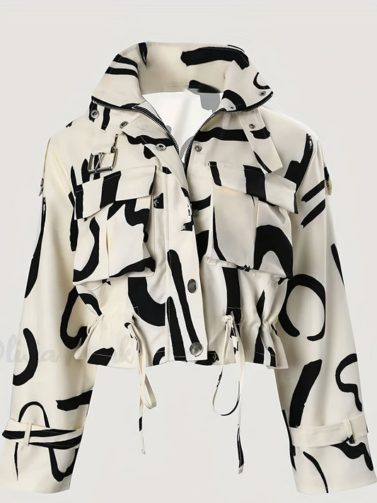 Veste Femme Élégante avec Col Montant