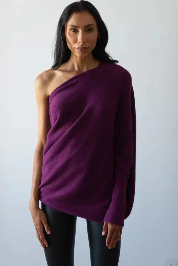 Asymmetrical Draped Sweater Paulina