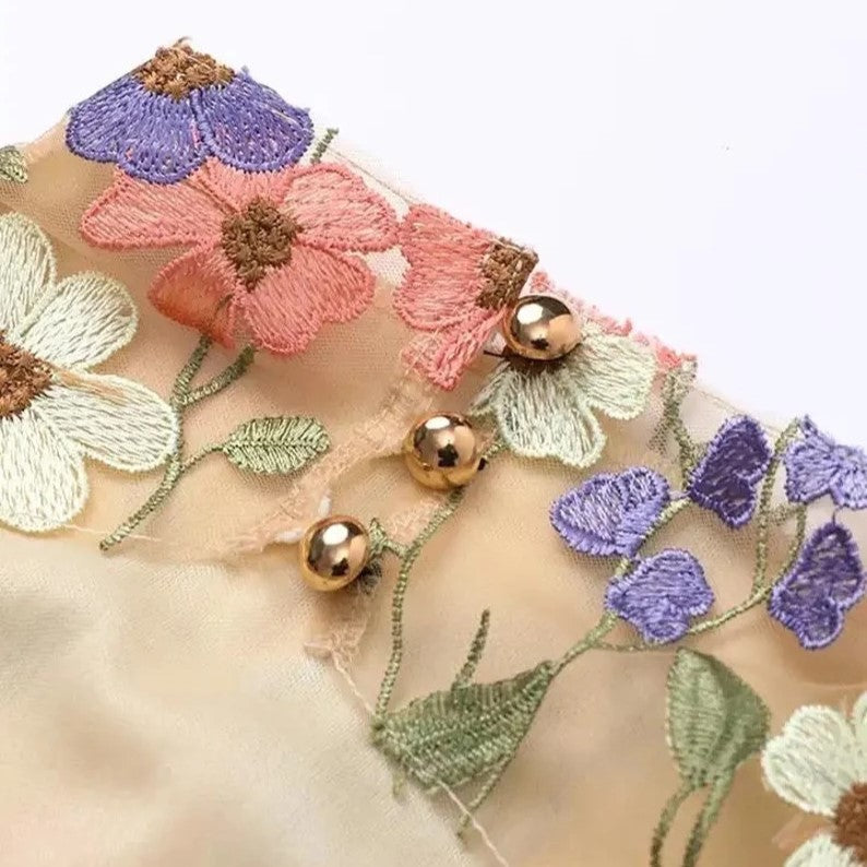 Robe Florale Artisanale Unique