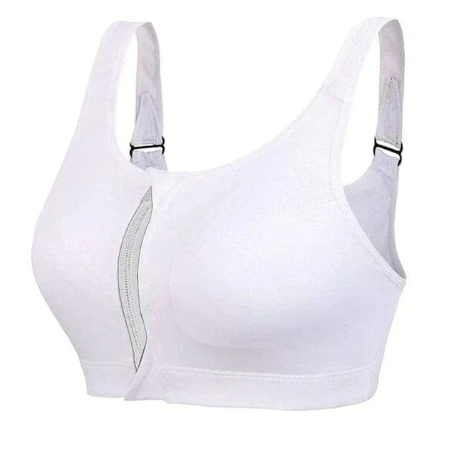 Soutien-gorge de sport grande taille à fermeture éclair au design original