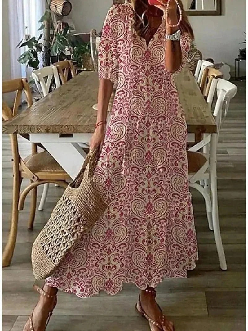 Robe Bohème aux Couleurs Naturelles